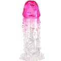 pretty love - wilford realistic enlargement sheath with embossed penis pink