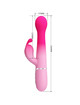 pretty love - dejon 3 in 1 multifunction rabbit vibrator pink