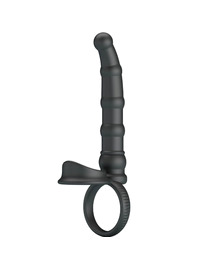 pretty love - tatum anillo vibrador pene con plug 10 vibraciones negro