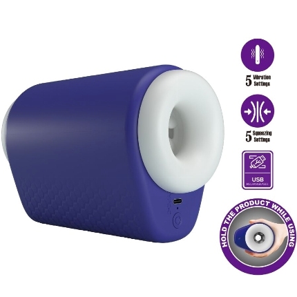 pretty love - dj lady male masturbator with vibration 5 settings purple