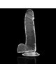 x ray - clear dildo realista transparente 20 cm -o- 4.5 cm