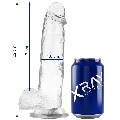 x ray - clear cock with balls 22 cm -o- 4.6 cm