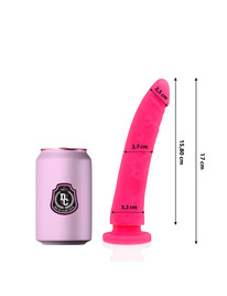 delta club - toys pink dildo medical silicone 17 cm -o- 3 cm