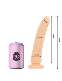 delta club - dildo realista natural silicona medica 20 cm -o- 4 cm