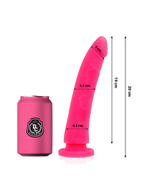delta club - dildo realista rosa silicona medica 20 cm -o- 4 cm