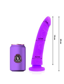 delta club - dildo realista lila silicona medica 20 cm -o- 4 cm
