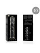 nebula series by ibiza - model 10 dildo borosilicate glass clear 16.5 cm -o- 3.5 cm