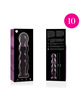 nebula series by ibiza - modelo 10 dildo cristal transparente 16.5 cm -o- 3.5 cm