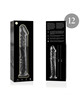 nebula series by ibiza - modelo 12 dildo cristal transparente 17 cm -o- 3.5 cm