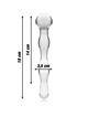 nebula series by ibiza - model 13 dildo borosilicate glass clear 18 cm -o- 3.5 cm