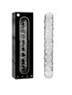 nebula series by ibiza - modelo 15 dildo cristal transparente 18.5 cm -o- 3 cm