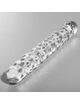 nebula series by ibiza - modelo 15 dildo cristal transparente 18.5 cm -o- 3 cm