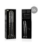 nebula series by ibiza - modelo 16 dildo cristal transparente 18.5 cm -o- 3 cm