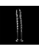 nebula series by ibiza - model 16 dildo borosilicate glass clear 18.5 cm -o- 3 cm