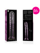 nebula series by ibiza - modelo 16 dildo cristal transparente 18.5 cm -o- 3 cm