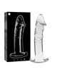 nebula series by ibiza - model 19 dildo borosilicate glass clear 18.5 cm -o- 4 cm
