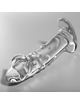 nebula series by ibiza - modelo 19 dildo cristal transparente 18.5 cm -o- 4 cm