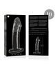 nebula series by ibiza - model 19 dildo borosilicate glass clear 18.5 cm -o- 4 cm