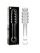 nebula series by ibiza - model 20 dildo borosilicate glass clear 20.5 cm -o- 3 cm