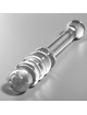 nebula series by ibiza - model 20 dildo borosilicate glass clear 20.5 cm -o- 3 cm