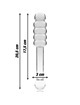 nebula series by ibiza - model 20 dildo borosilicate glass clear 20.5 cm -o- 3 cm