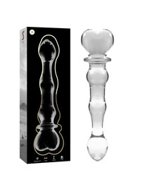 nebula series by ibiza - model 21 dildo borosilicate glass clear 20.5 cm -o- 3.5 cm