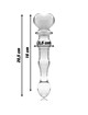 nebula series by ibiza - model 21 dildo borosilicate glass clear 20.5 cm -o- 3.5 cm