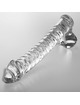 nebula series by ibiza - modelo 23 dildo cristal transparente 21.5 cm -o- 4 cm