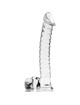 nebula series by ibiza - modelo 23 dildo cristal transparente 21.5 cm -o- 4 cm