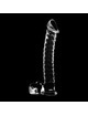 nebula series by ibiza - model 23 dildo borosilicate glass clear 21.5 cm -o- 4 cm