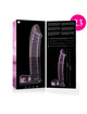 nebula series by ibiza - modelo 23 dildo cristal transparente 21.5 cm -o- 4 cm
