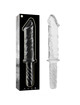 nebula series by ibiza - model 24 dildo borosilicate glass clear 28.5 cm -o- 5 cm