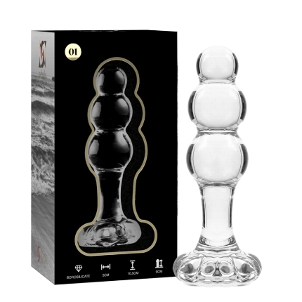 nebula series by ibiza - modelo 1 plug cristal transparente 10.5 cm -o- 3 cm