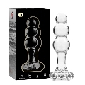 nebula series by ibiza - modelo 1 plug cristal transparente 10.5 cm -o- 3 cm