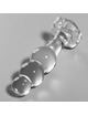 nebula series by ibiza - modelo 1 plug cristal transparente 10.5 cm -o- 3 cm