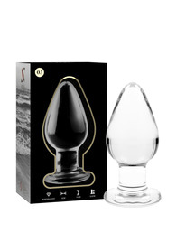 nebula series by ibiza - model 3 anal plug borosilicate glass transparent 11 cm -o- 5 cm