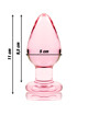 nebula series by ibiza - modelo 3 plug cristal transparente 11 cm -o- 5 cm