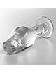 nebula series by ibiza - model 6 anal plug borosilicate glass clear 12.5 cm -o- 4 cm