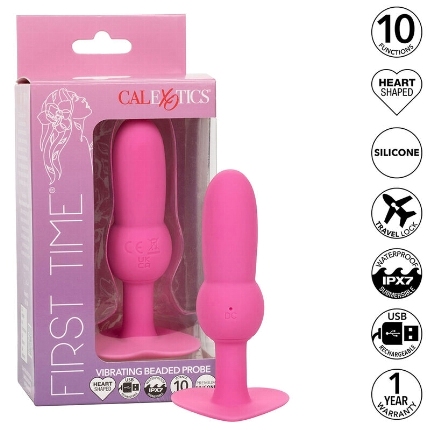 Plug Anal Calexotics First Time com Vibração Rosa