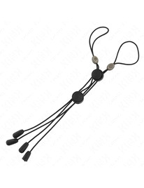 kink - black detail nipple clamps with black elastic