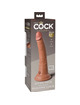 king cock - elite dildo realistico silicona 17.8 cm caramelo