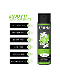 bruma - premium massage hot oil watermelon 3 in 1 - 100 ml