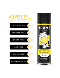 Óleo de massagem Bruma Premium Efeito Quente Piña Colada 100 ml
