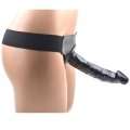 Strap-on com Dildo Preto Hollow 18 cm