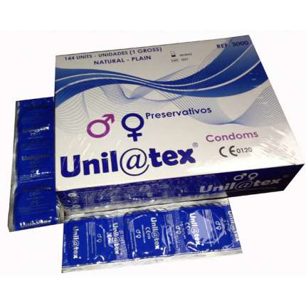 Caixa de 144 Preservativos Unilatex Naturais,UNI144