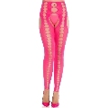 leg avenue - medias opacas sin tirantes y costuras rosa neÓn