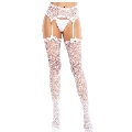 leg avenue - medias de corazÓn con ligas blanco