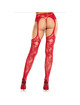 Leg avenue - medias de encaje con ligas rojo