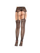 leg avenue - medias de encaje con cruz y portaligas negro