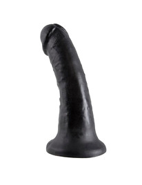 king cock 6" pene negro 15.2 cm